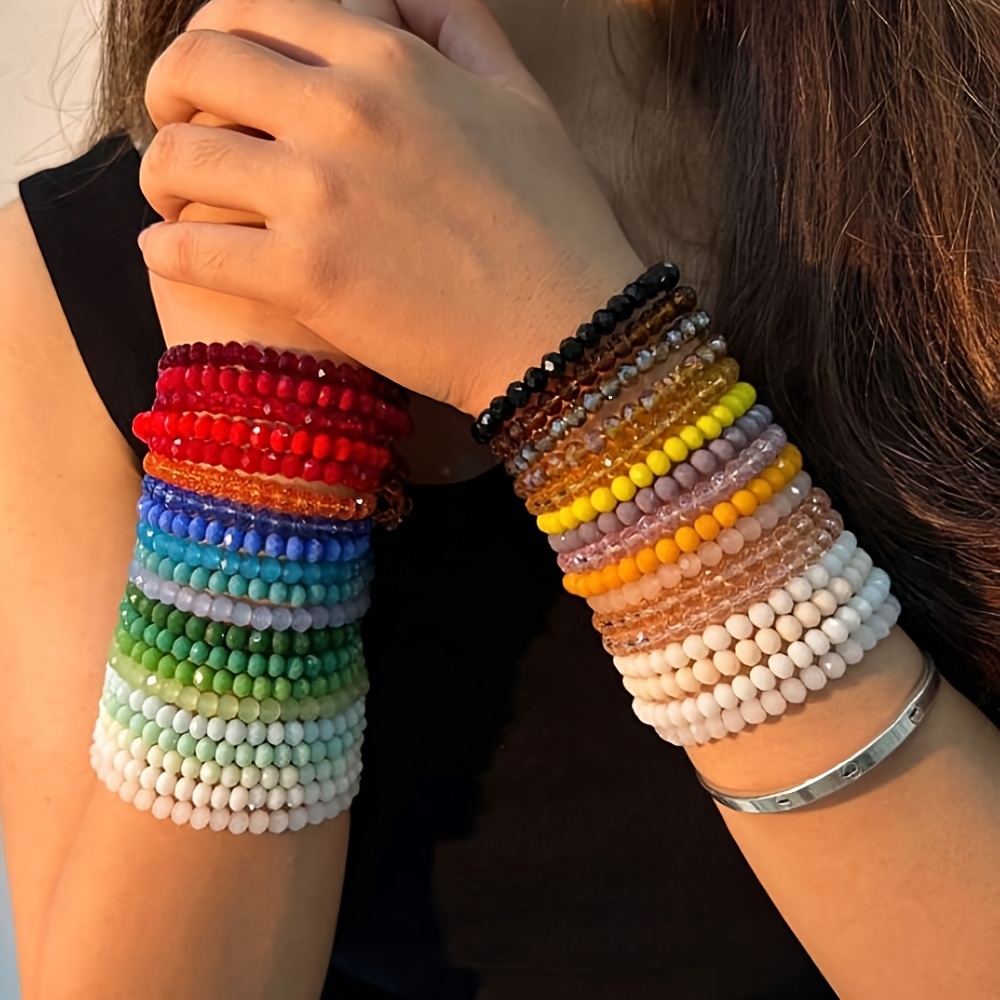 15pcs Bohemian Stackable Women's Multicolor Bracelet Set